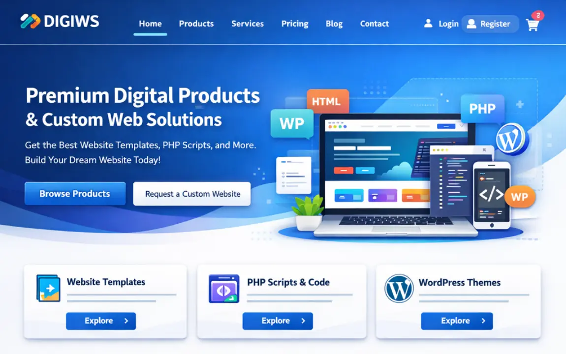 All-in-One Digital Product Selling Website– Fully Customizable